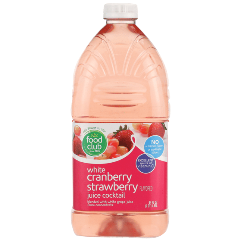 Food Club White Cranberry Strawberry Flavored Juice Cocktail Blend From