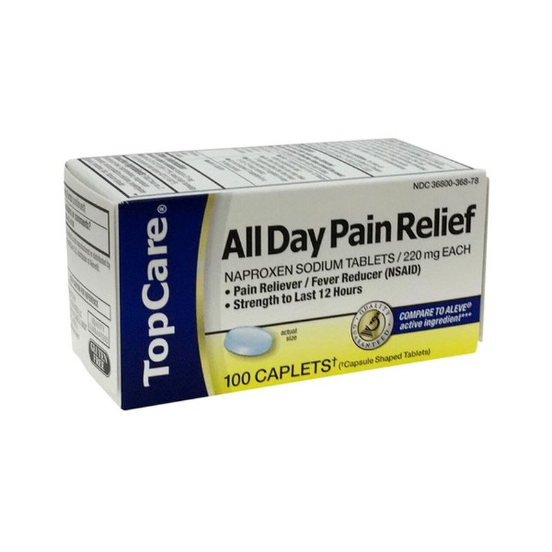 Top Care All Day Pain Relief Naproxen Sodium 220 Mg Pain Reliever/Fever ...