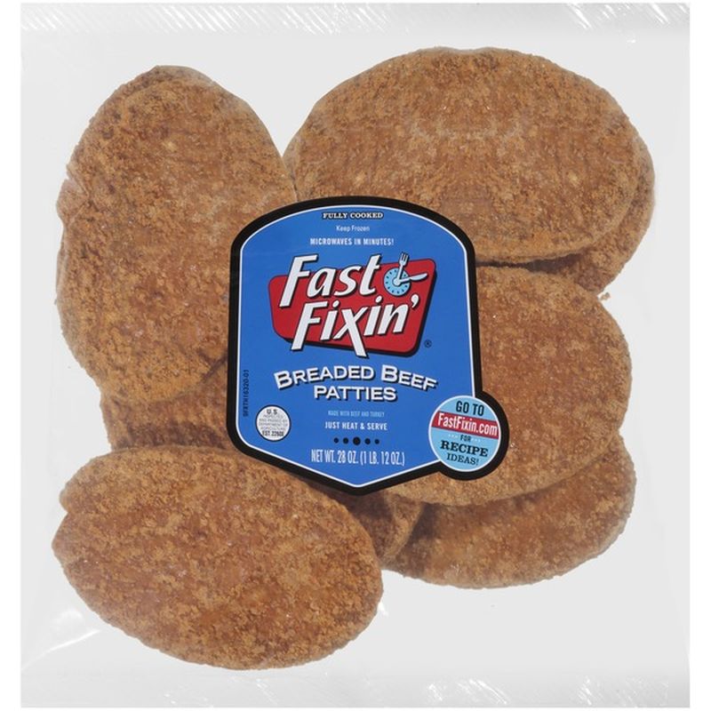 Fast Fixin Breaded Beef Patties (28 oz) Instacart