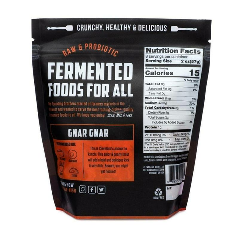 Cleveland Kitchen Kraut Gnar Gnar Spicy Raw Sauerkraut (16 oz) Instacart