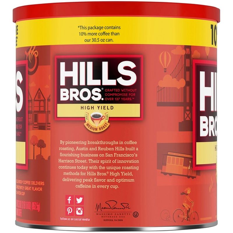 Hills Bros High Yield Medium Roast Ground Coffee (952.5 g) Instacart