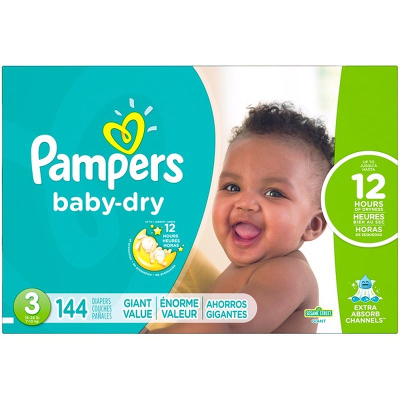 diapers box of 144 ct