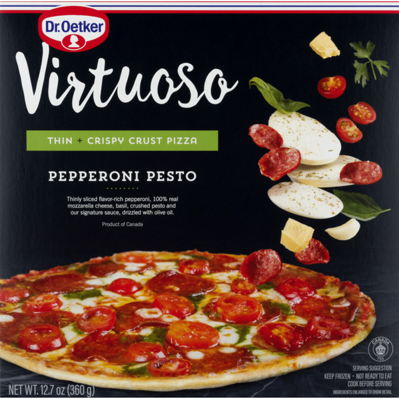 Dr Oetker Pizza Thin Crispy Crust Pepperoni Pesto 12 7 Oz Delivery Or Pickup Near Me Instacart