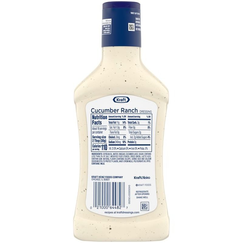 Kraft Cucumber Ranch Dressing (16 fl oz) from Safeway - Instacart