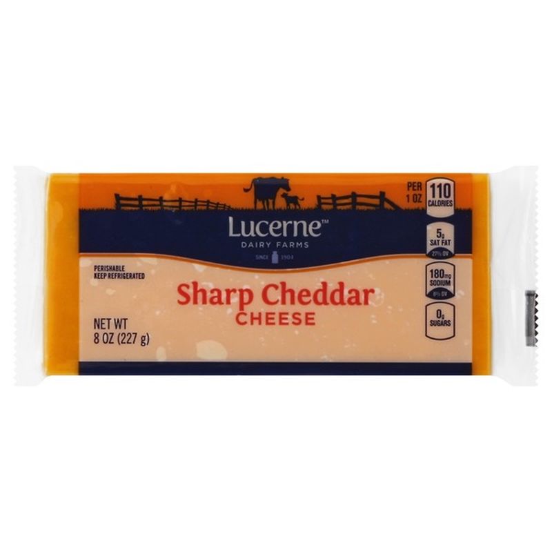 Lucerne Dairy Farms Sharp Cheddar Cheese (8 oz) Instacart
