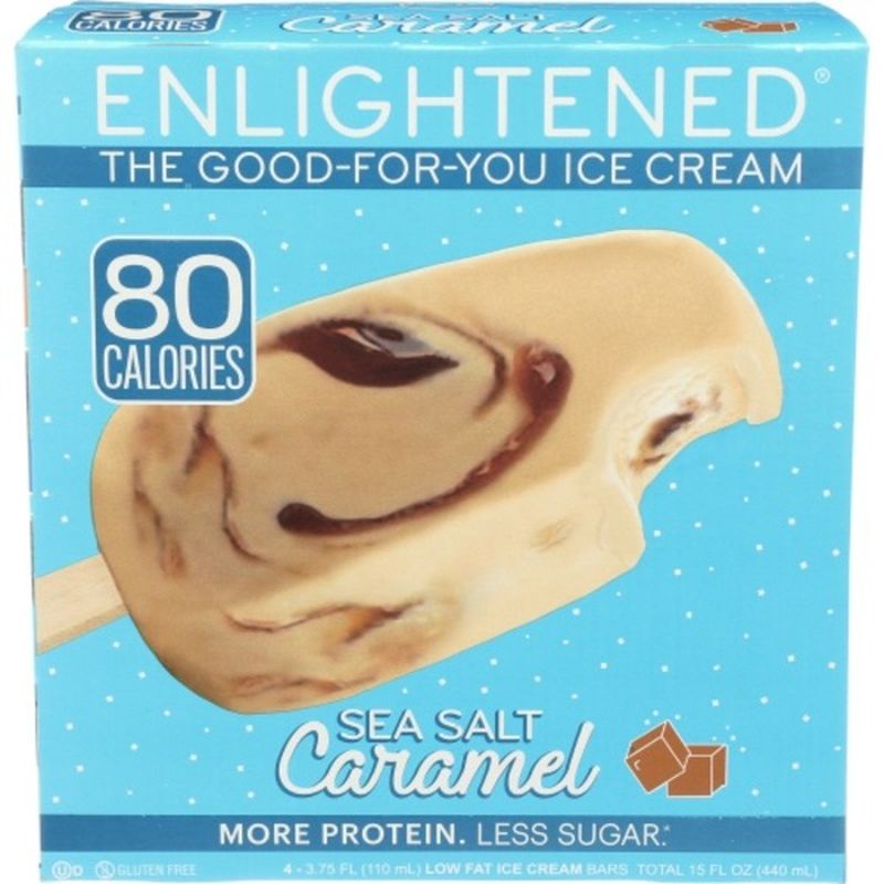 Enlightened Ice Cream Bars, Sea Salt Caramel, Light (3.75 oz) Instacart