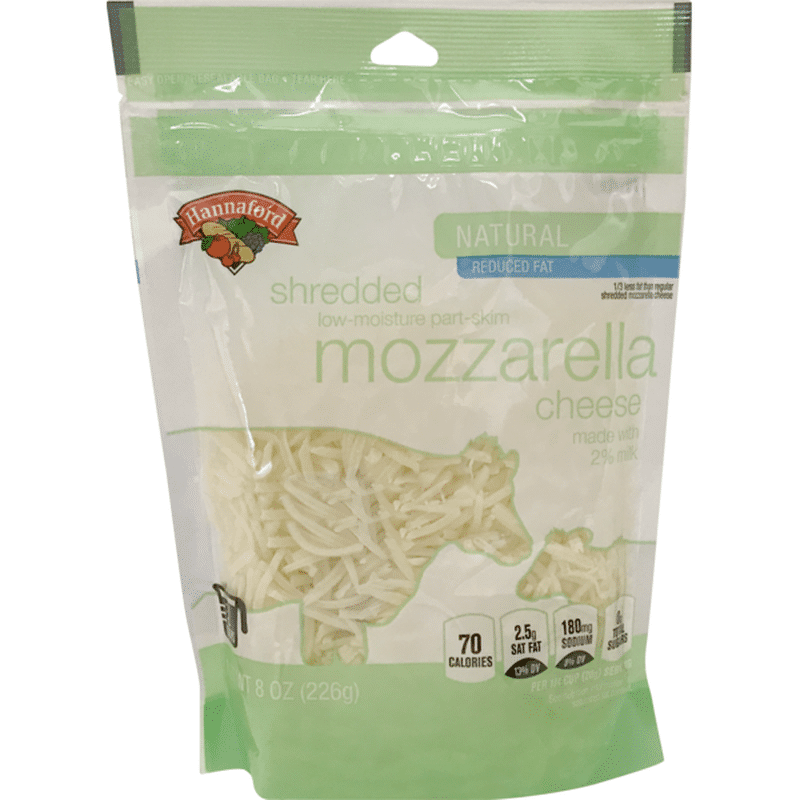 Hannaford Reduced Fat Mozzarella Shredded Cheese (8 oz) Instacart
