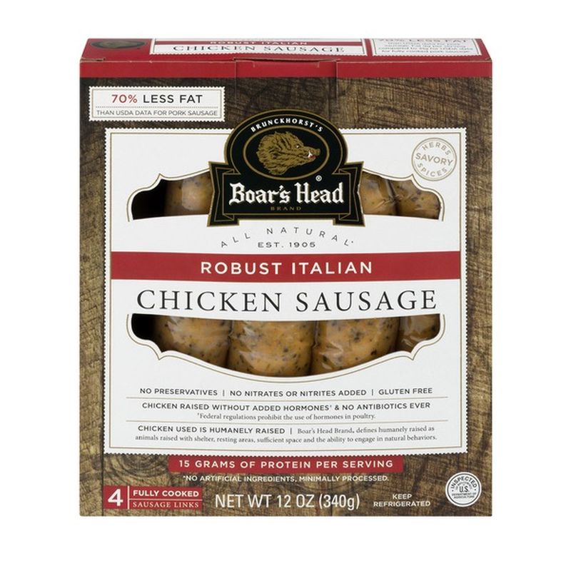 Boar's Head Chicken Sausage Robust Italian (12 oz) - Instacart