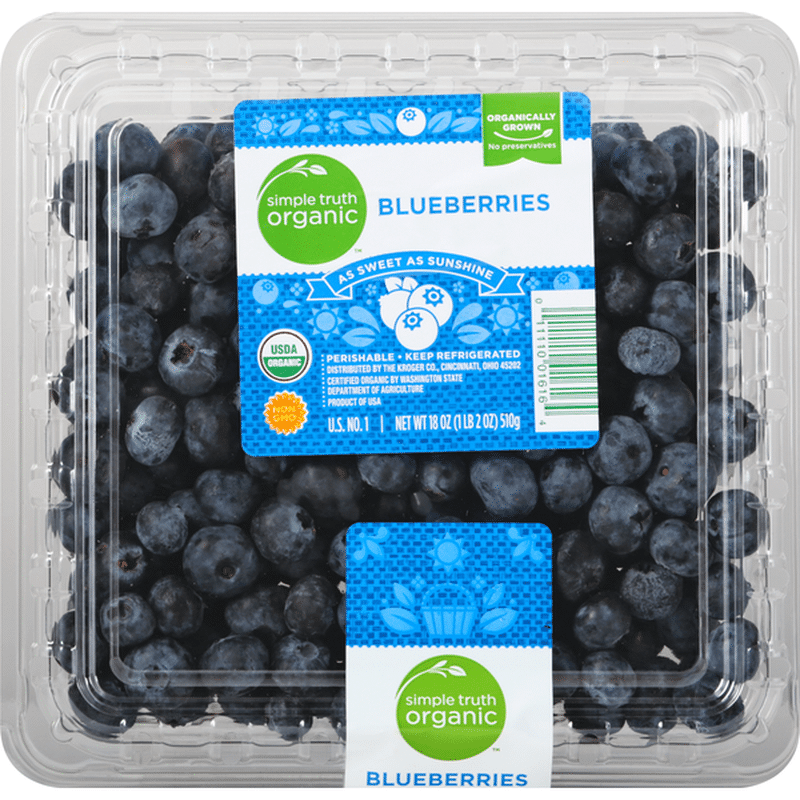 Simple Truth Organic Blueberries (18 oz container) Instacart