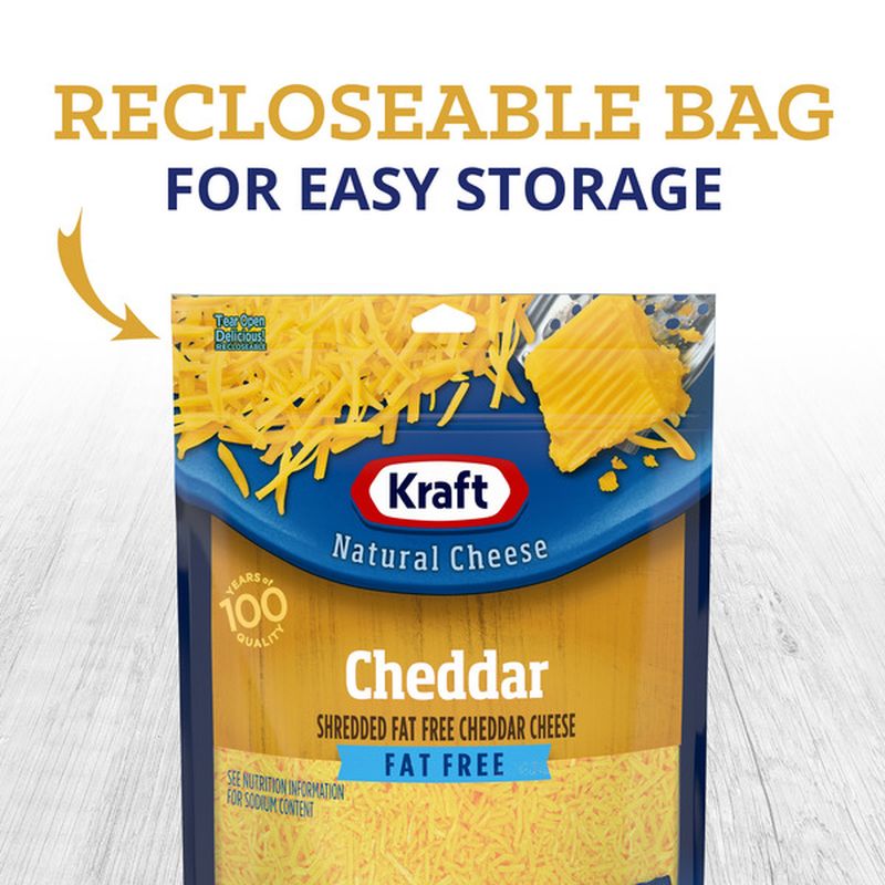 Kraft Cheddar Fat Free Shredded Cheese 7 Oz - Instacart