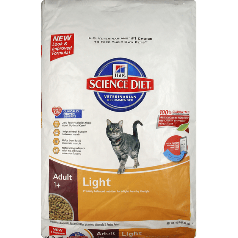 Hill's Science Diet Cat Food, Dry, Adult (16 Years), Light (17.5 lb