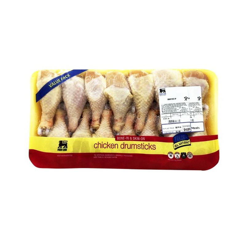 Food Lion BoneIn SkinOn Chicken Drumsticks Value Pack (per lb