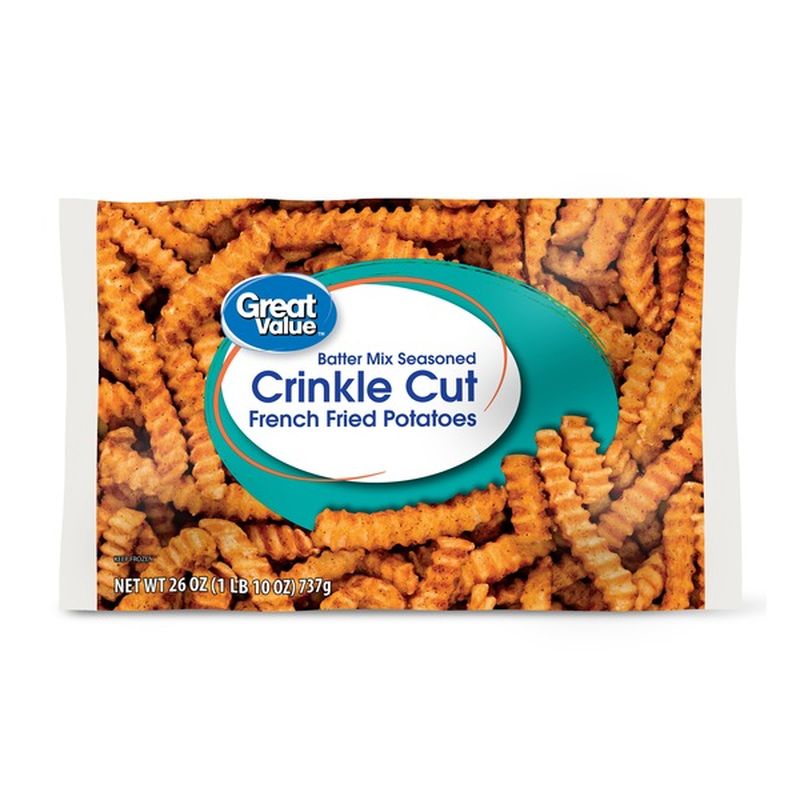 Great Value Seasoned Crinkle Cut Fries (26 oz) - Instacart