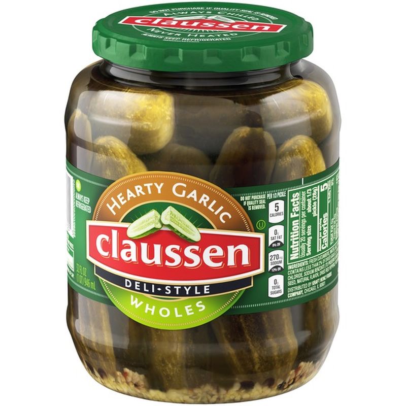 Claussen Hearty Garlic Whole Pickles (32 fl oz) Instacart