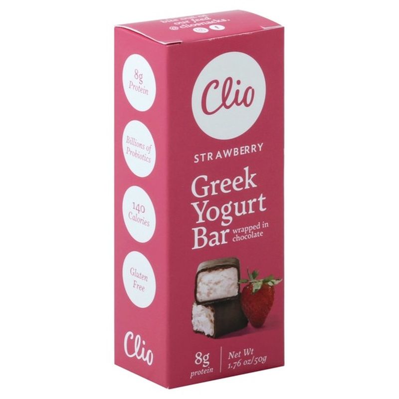 Clio Yogurt Bar, Greek, Strawberry (1.76 oz) Instacart