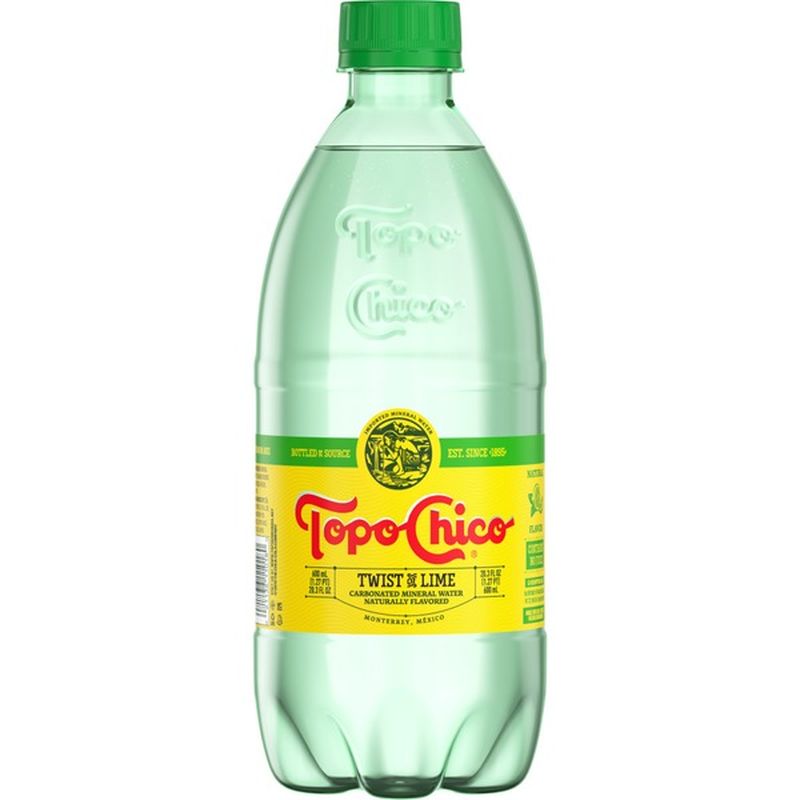 Topo Chico Sparkling Mineral Water Twist Of Lime Bottle (20.3 oz ...