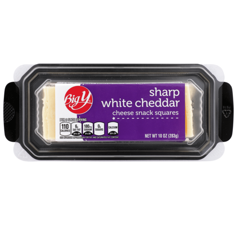 Big Y Sharp White Cheddar Cheese Snack Squares (10 oz) Instacart