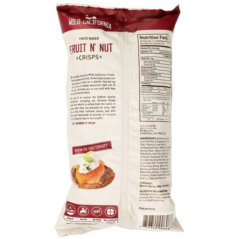 Wild California Fruit And Nut Crisps (18 oz) Instacart