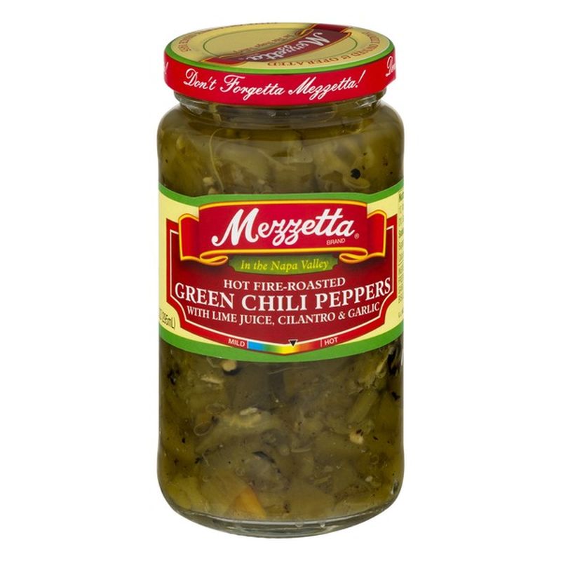 Mezzetta HotFire Roasted Green Chili Peppers (10 fl oz) Instacart