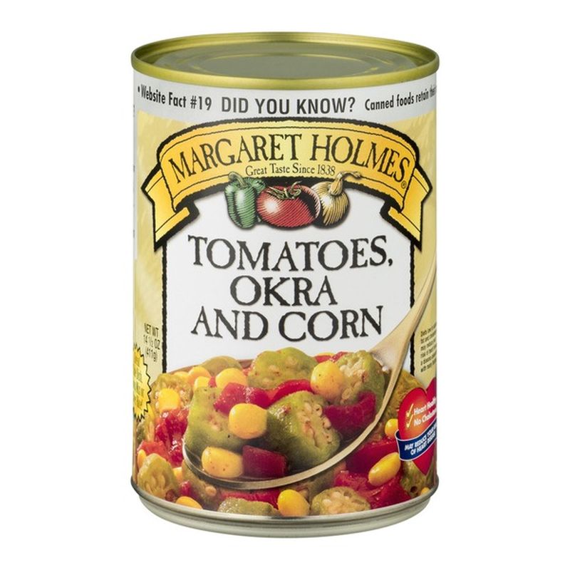 Margaret Holmes Tomatoes, Okra and Corn (14.5 oz) from Food Lion