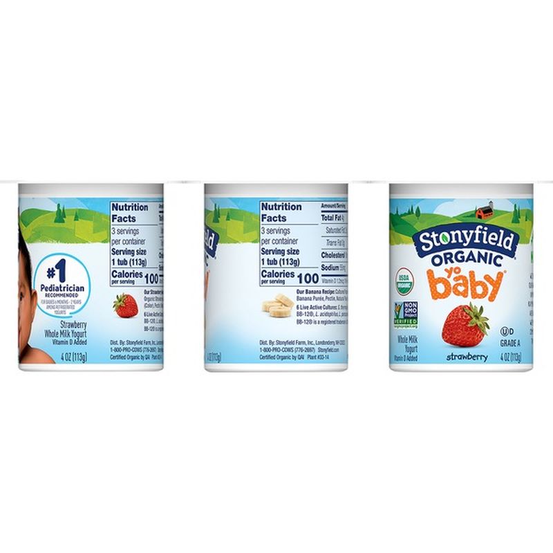 Stonyfield® Organic Yo Baby Whole Milk Yogurt (4 oz