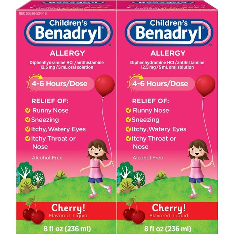 Benadryl Liquid 2X8Oz. (8 oz) Instacart