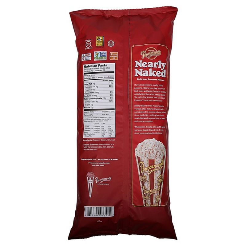 Amazon.com: Popcornopolis Organic Nearly Naked Gourmet Popcorn