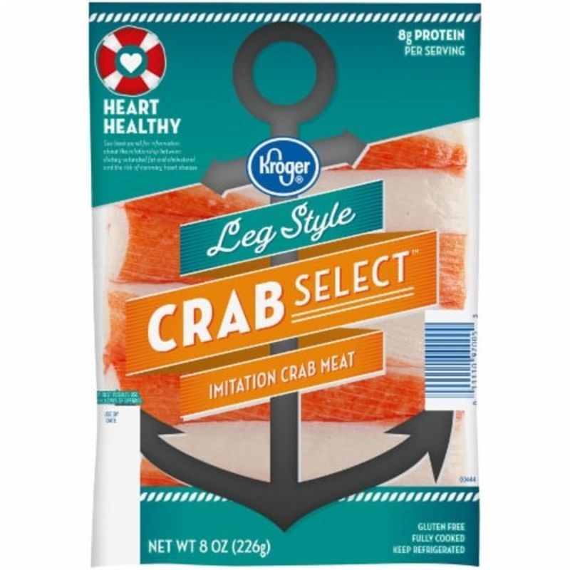 Kroger Crab Meat, Imitation, Leg Style (8 oz) from Food4Less Instacart
