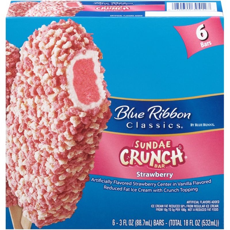 Blue Ribbon Classics Strawberry Sundae Crunch Ice Cream Bar (3 fl oz