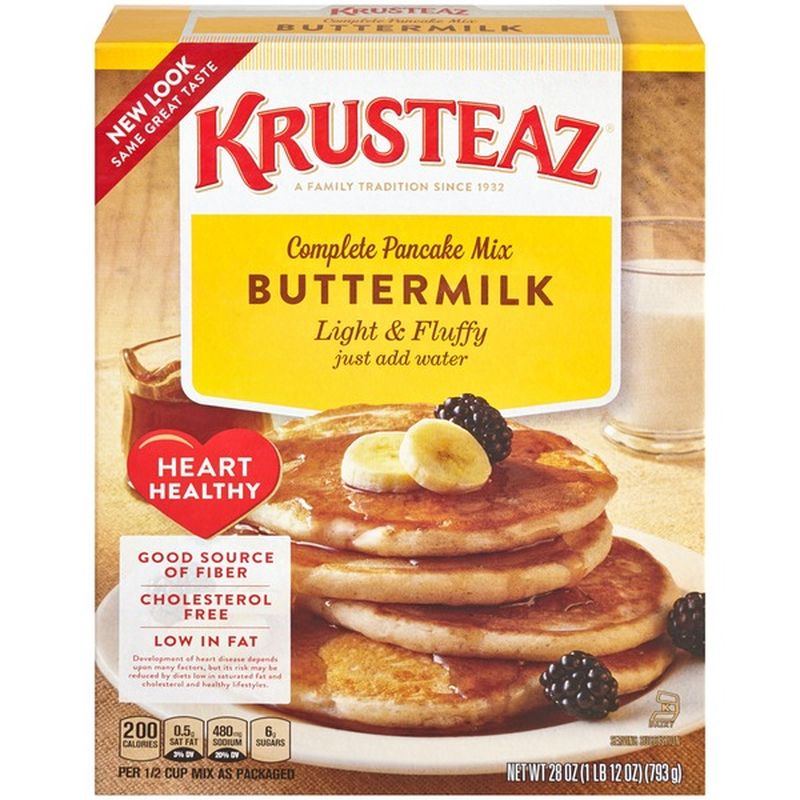 Krusteaz Heart Healthy Buttermilk Complete Pancake Mix (28 oz) Instacart
