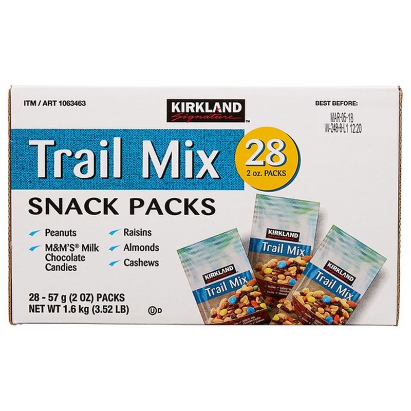 Kirkland Signature Trail Mix, 28 Ct (2 Oz) From Costco - Instacart