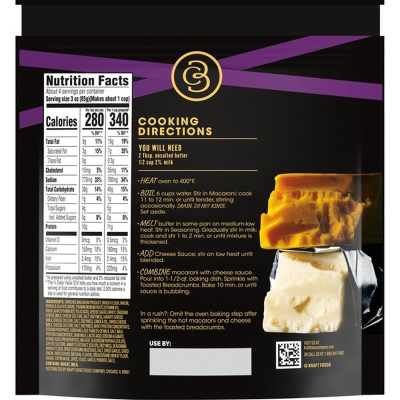 Cracker Barrel Cheddar Havarti Oven Baked Macaroni & Cheese Dinner (12.