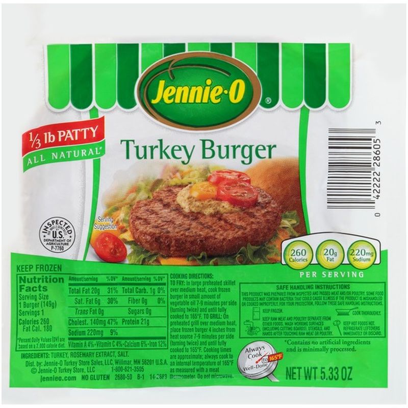 Jennie O Turkey Burger 5 33 Oz Instacart