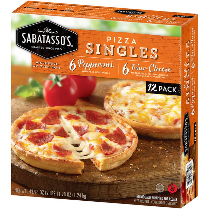 Sabatasso's Pizzeria Pepperoni Four Cheese Thin Crust Pizza Singles (43