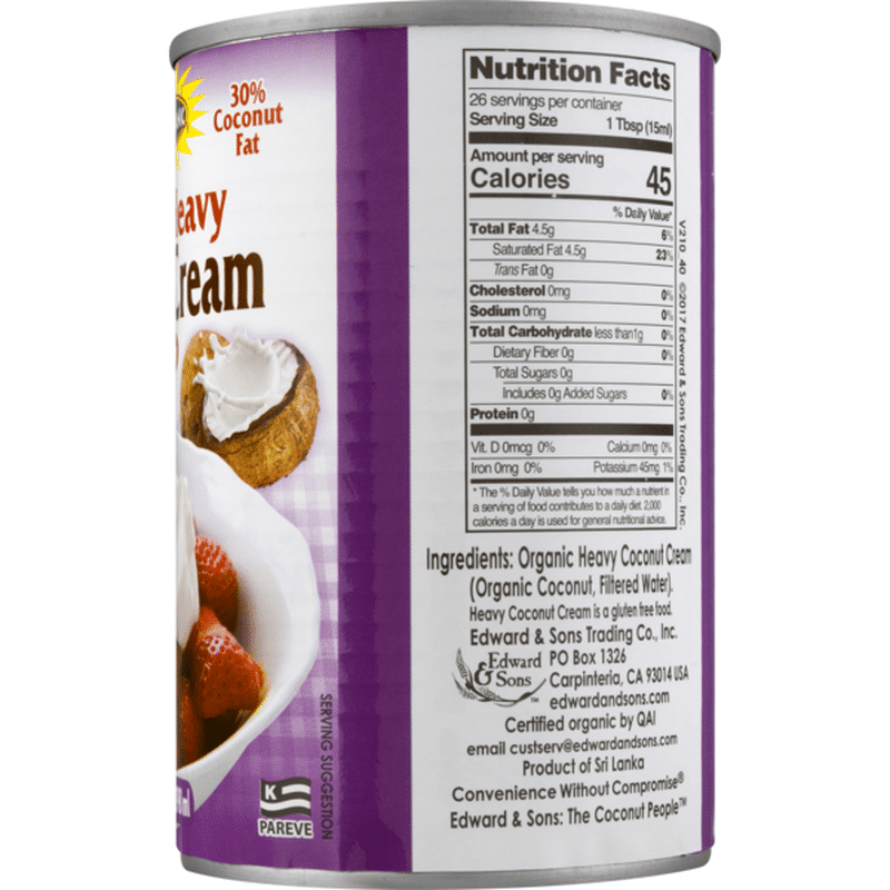 Let's Organic Heavy Coconut Cream (13.5 fl oz) from Fresh