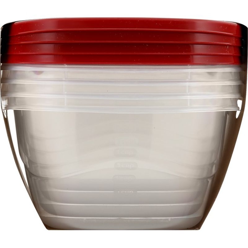 Rubbermaid Containers & Lids, Deep Squares (4 each) Instacart