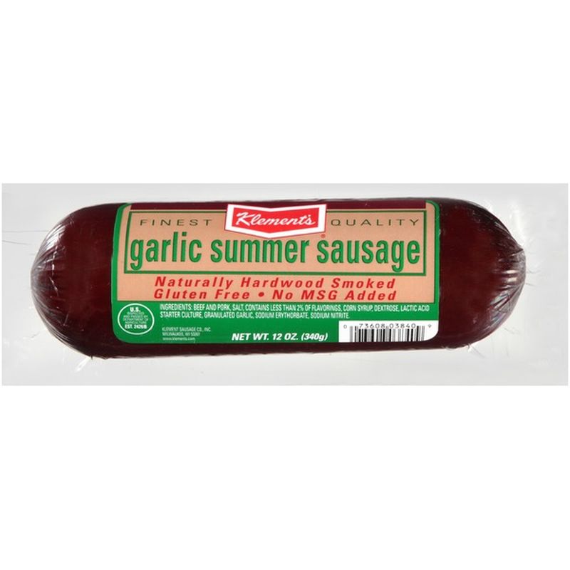 Klement's Garlic Summer Sausage (12 oz) Instacart