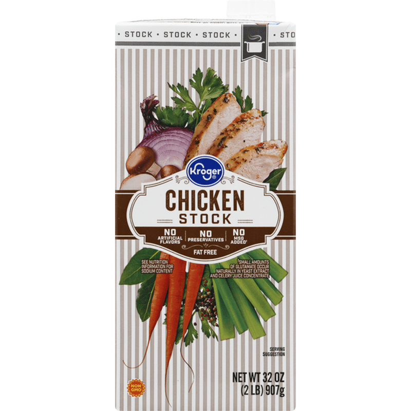 Kroger Chicken Stock, Fat Free (32 oz) Instacart