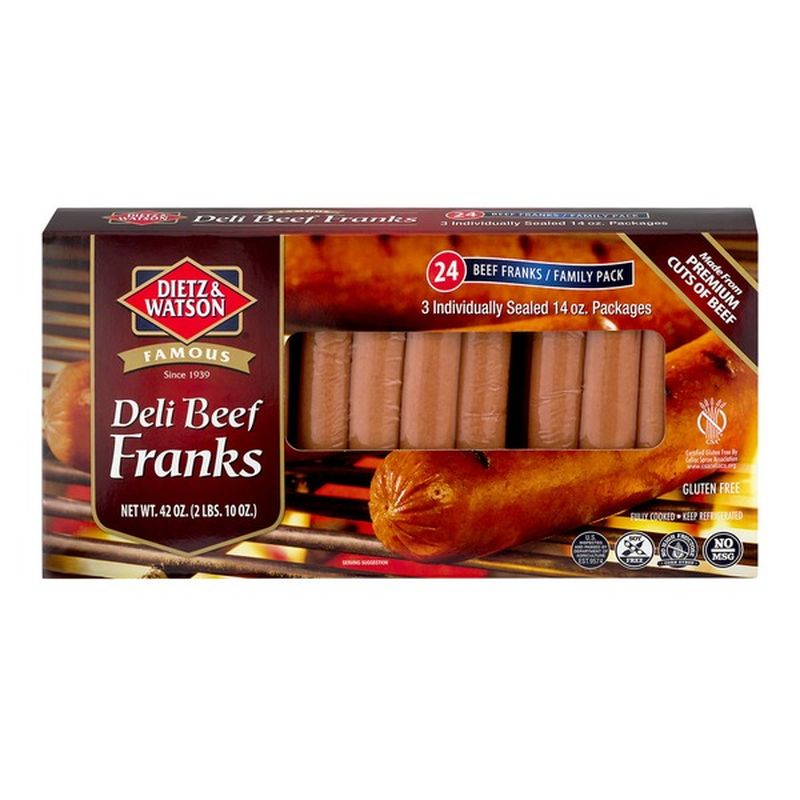 Dietz & Watson Deli Franks, Beef, Family Pack (24 each