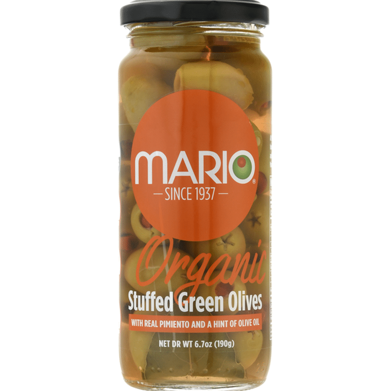 Mario Green Olives, Organic, Stuffed (6.7 oz) Instacart