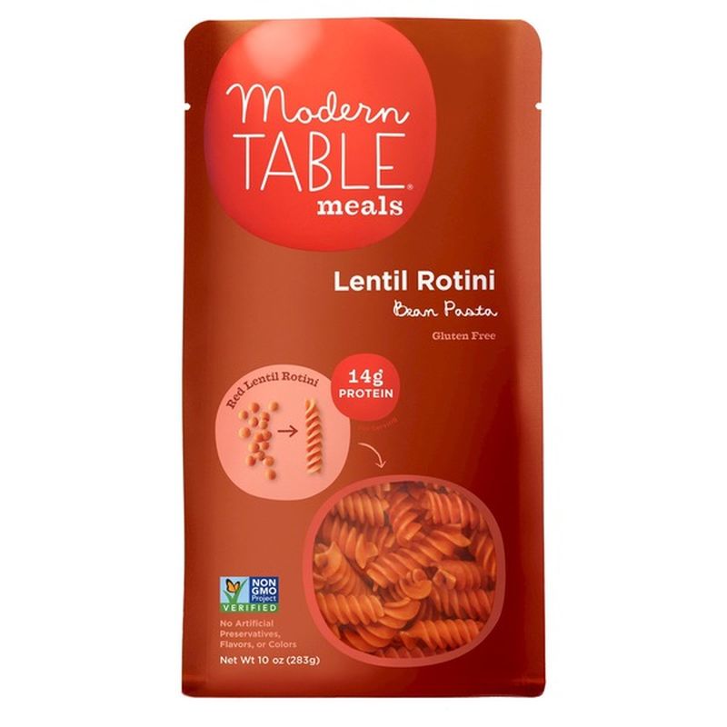 Modern Table Meals Lentil Rotini Bean Pasta Meals