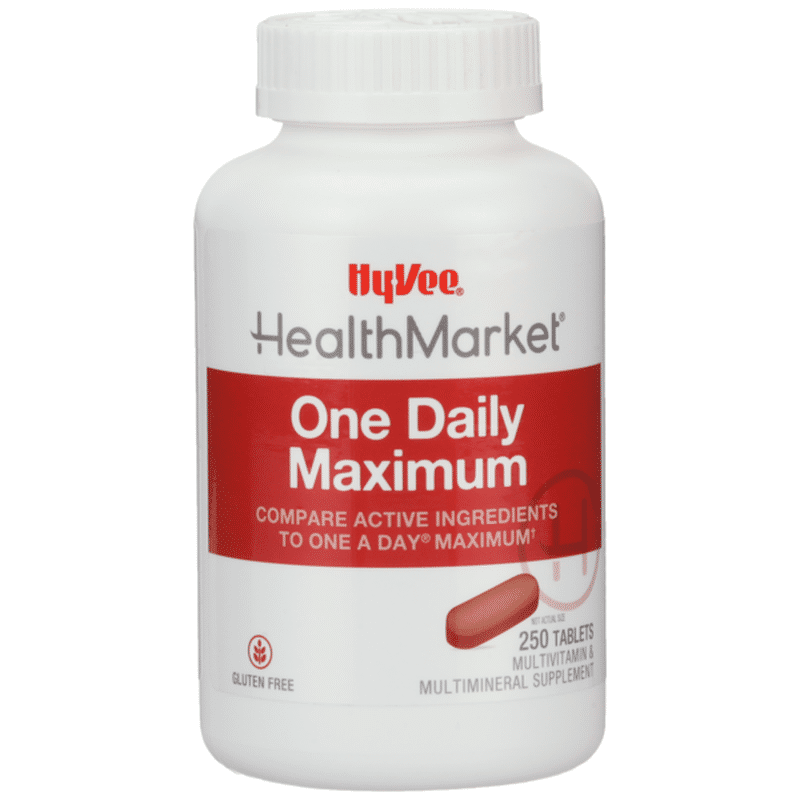 Hy-Vee Healthmarket, One Daily Maximum Multivitamin & Multimineral ...