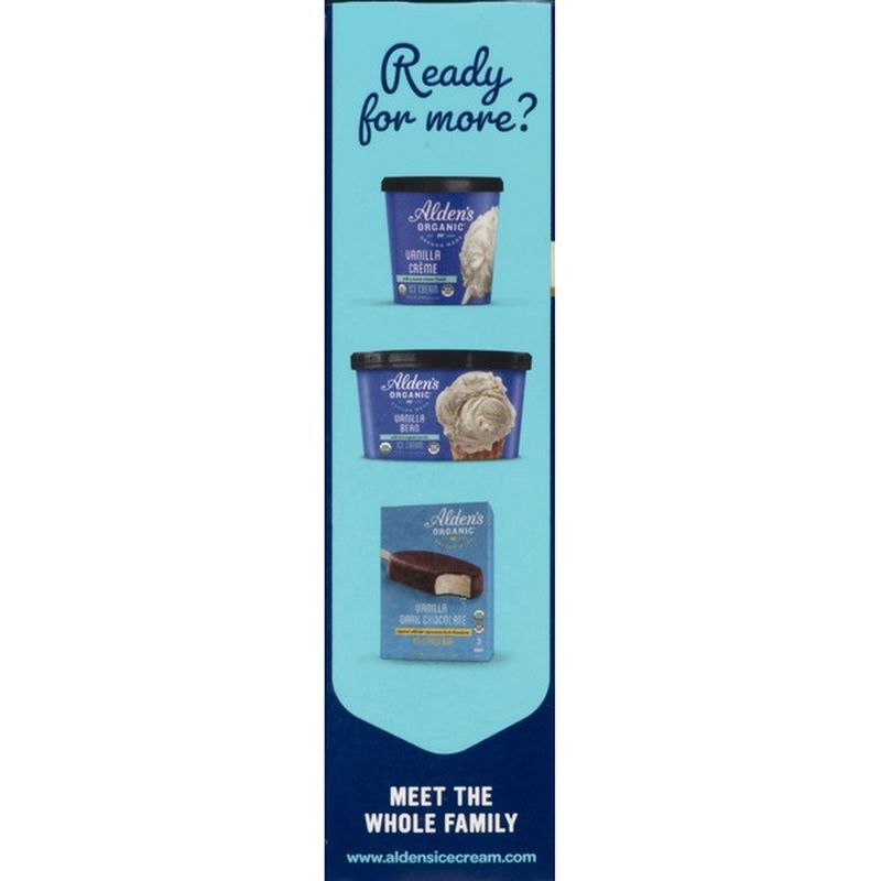 Aldens Organic Ice Cream Bar, Organic, Vanilla Fudge, Swirled (3 fl oz