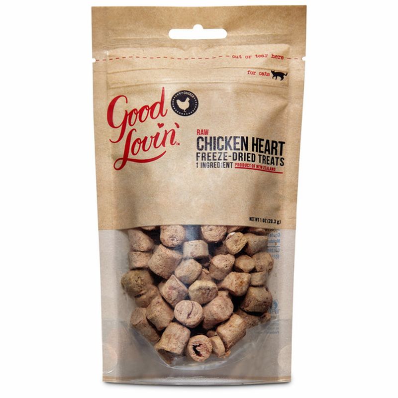 Good Lovin' Raw Chicken Heart Freeze-dried Treats For Cats
