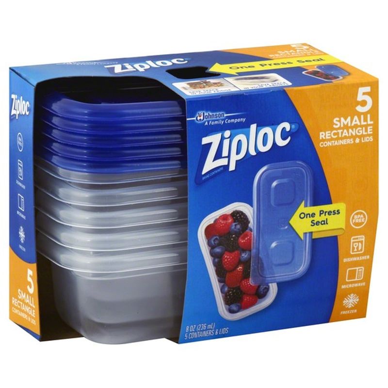 Ziploc One Press Seal Small Rectangle Containers