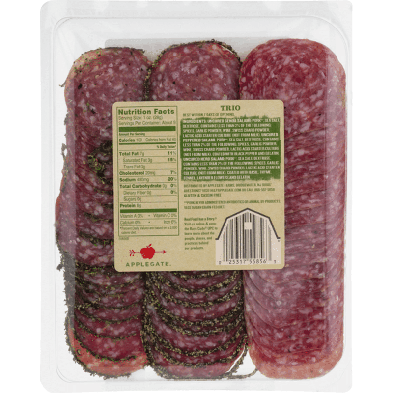Applegate Natural Uncured Genoa Salami Trio (9 oz) from Giant Food Instacart