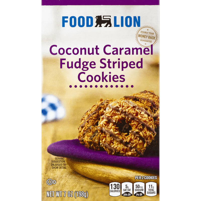 Food Lion Cookies Fudge Striped Coconut Caramel 7 Oz Instacart