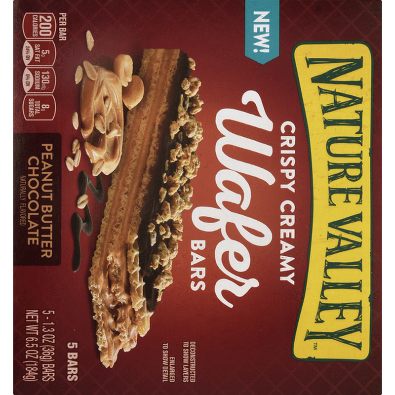 Nature Valley Wafer Bars, Peanut Butter Chocolate, Crispy ...