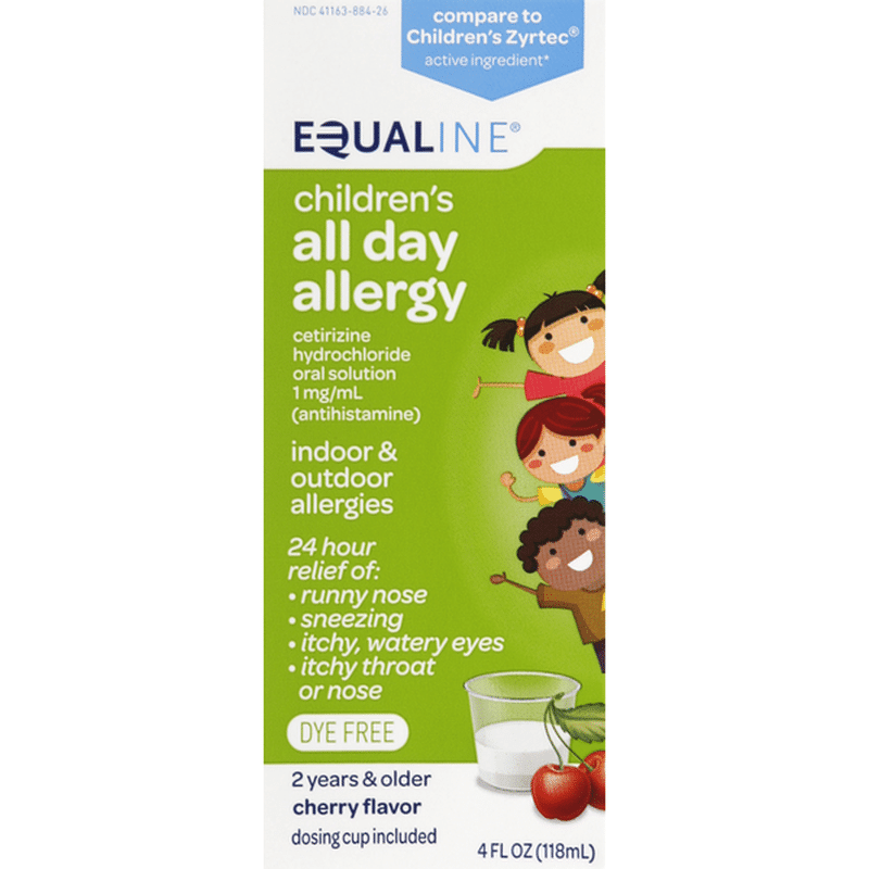 Equaline All Day Allergy, Children's, Oral Solution, Cherry Flavor (4