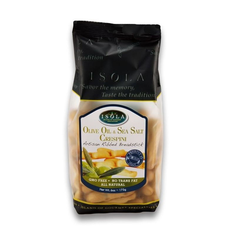 Isola Olive Oil & Sea Salt Crespini Artisan Ribbed Breadstick